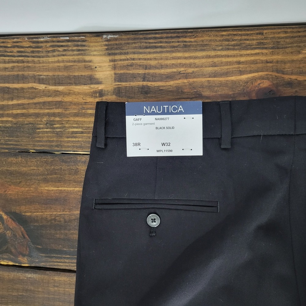 Nautica GAFF Men's Dress Pants Poly Blend Black size 32x32 NEW - Picture 6 of 8